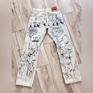 Levi's Custom Upcycled Floral Women's Jeans
